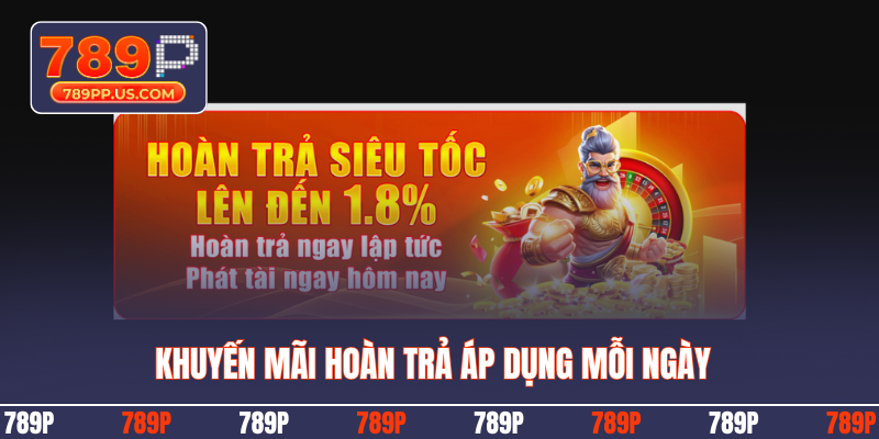 Khuyến mãi hoàn trả áp dụng mỗi ngày